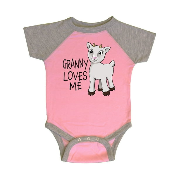 inktastic Granny Loves Me Cute Snow Baby Long Sleeve Creeper